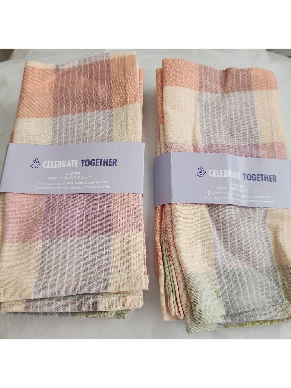 NWT " Celebrate Together" Set of 4 Easter Woven Napkins